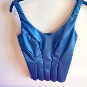 Project Runway Faux Leather Corset Style Cami